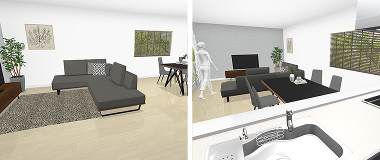 部屋の間取りから家具のレイアウトとインテリアを無料3Dシミュレーション｜クラスティーナインターファニチャー